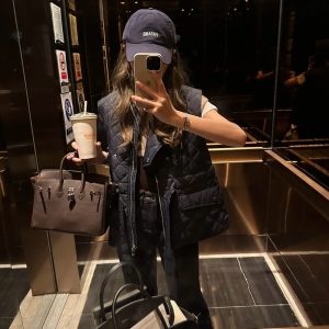MBH Top Grain Leather Handbag 25 Inch Ebony Platinum Style Large Tote for Commuting