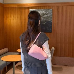 MBH 2026 Spring Summer Soft Leather Cylinder Shoulder Bag with Strap