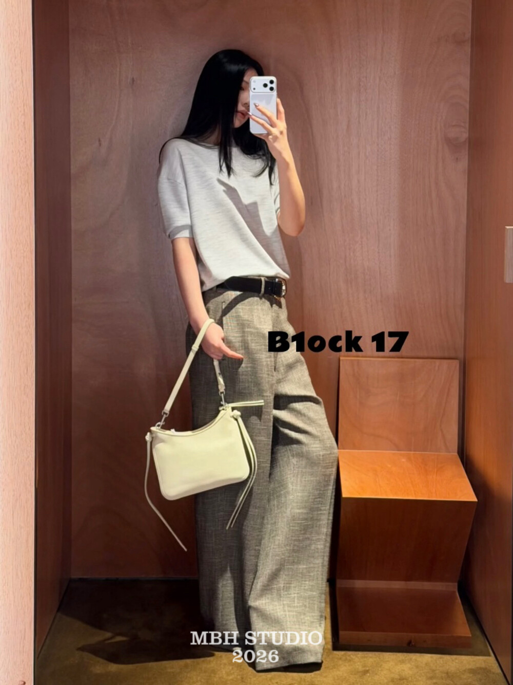 Jennie Style Minimalist Accordion Bag in Top Layer Cowhide Leather with Shoulder Strap - Image 2