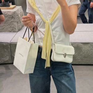 MBH Top Layer Cowhide Small Square Bag Envelope Bag Korean Niche Lock Genuine Leather Shoulder Crossbody Bag
