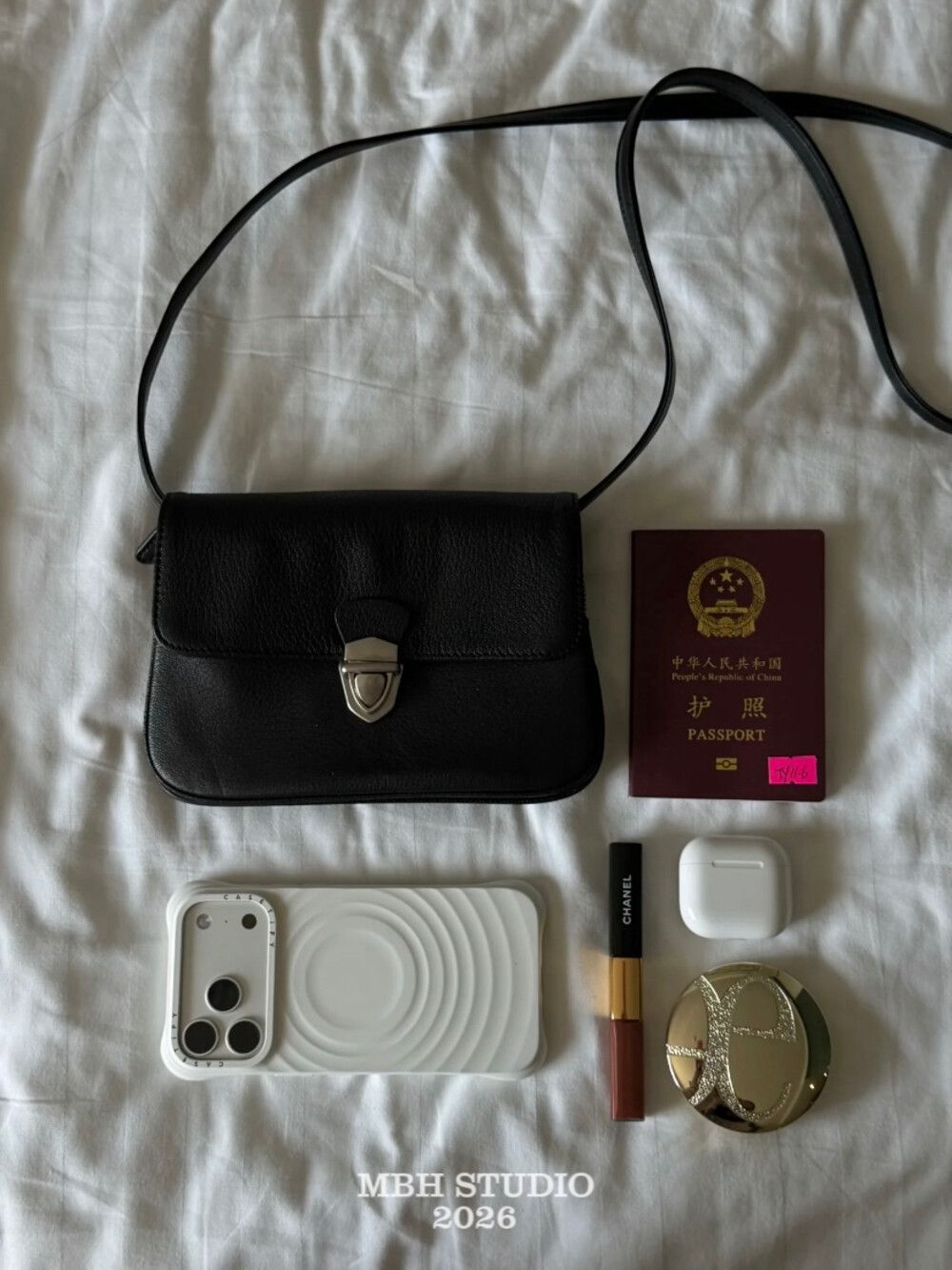 MBH Top Layer Cowhide Small Square Bag Envelope Bag Korean Niche Lock Genuine Leather Shoulder Crossbody Bag - Image 3