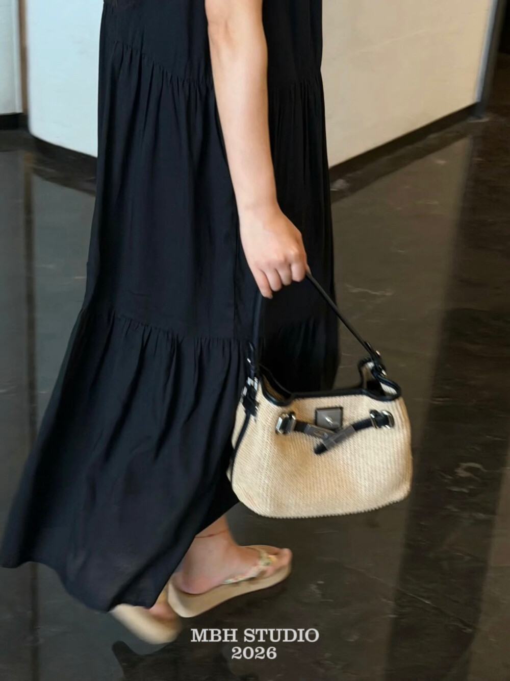 Raffia Woven Kelly Bag Summer Beach Vacation Bag Casual Color Block Crossbody Handbag with Shoulder Strap Storage Bag - Image 2