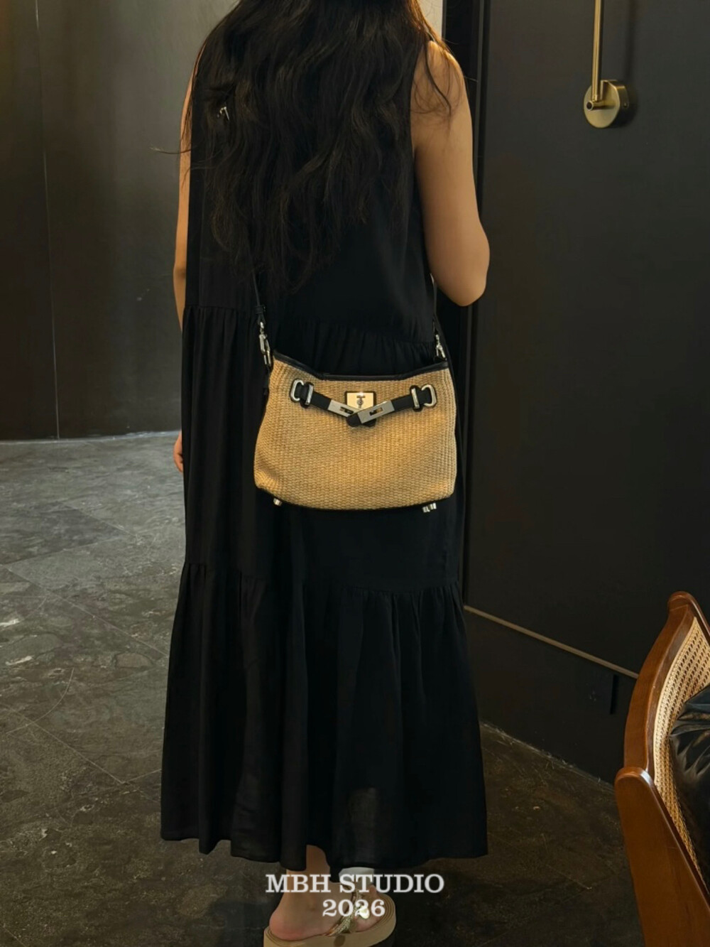 Raffia Woven Kelly Bag Summer Beach Vacation Bag Casual Color Block Crossbody Handbag with Shoulder Strap Storage Bag - Image 3