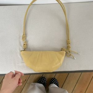 MBH Top-Grain Waxed Leather Croissant Bag Mini Crossbody Shoulder Bag
