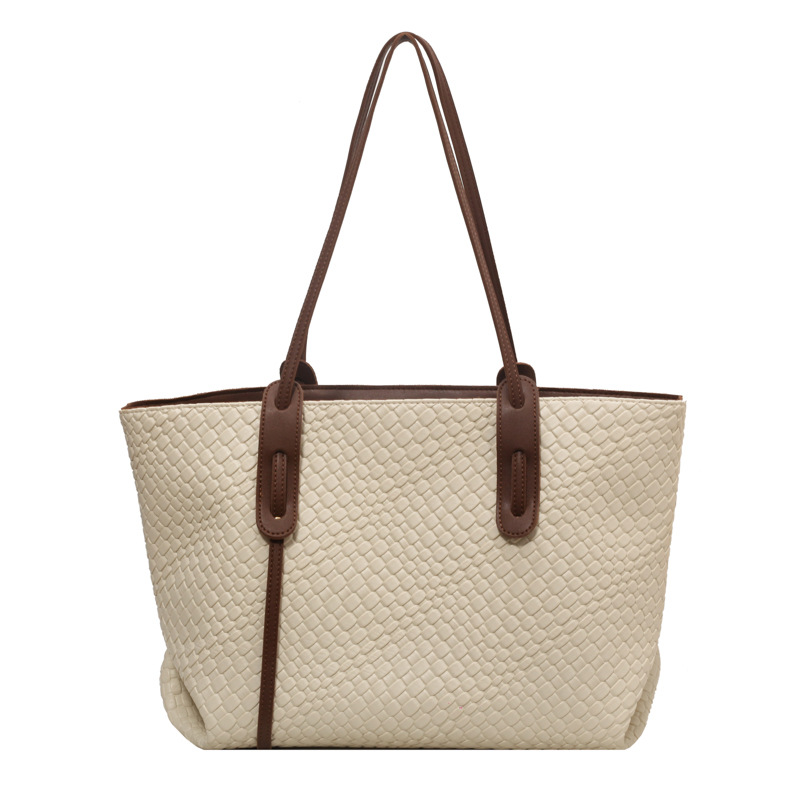 2026 New Large Capacity Woven Bag Women Vintage Versatile Shoulder Underarm Bag Korean Style Handbag Tote - Image 5